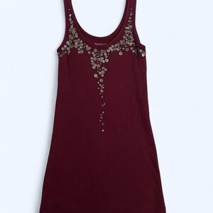 Mossimo Supply Co. Maroon Sequin Tank Dress